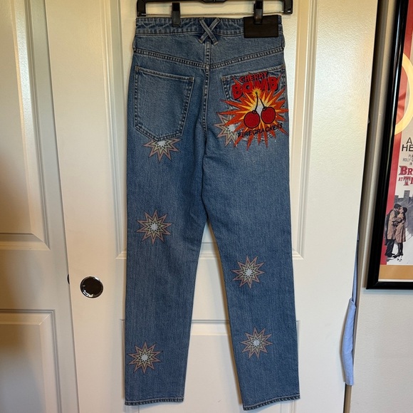 Star Embroidered Straight Leg Jeans - Picture 5 of 11